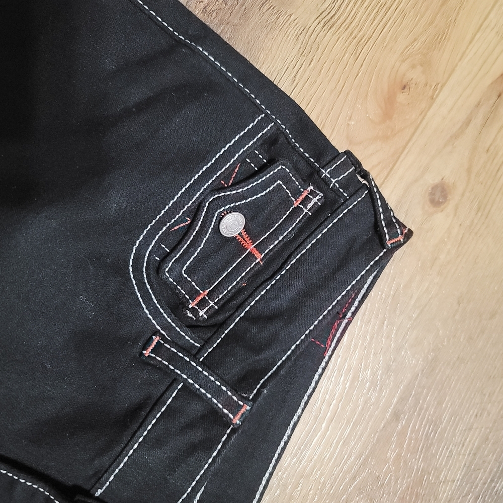 NWT True Religion Becca Mid Rise Bootcut Jeans Black Rinse Size 31 - Picture 7 of 8
